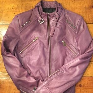 Rock & Republic Purple Leather Jacket